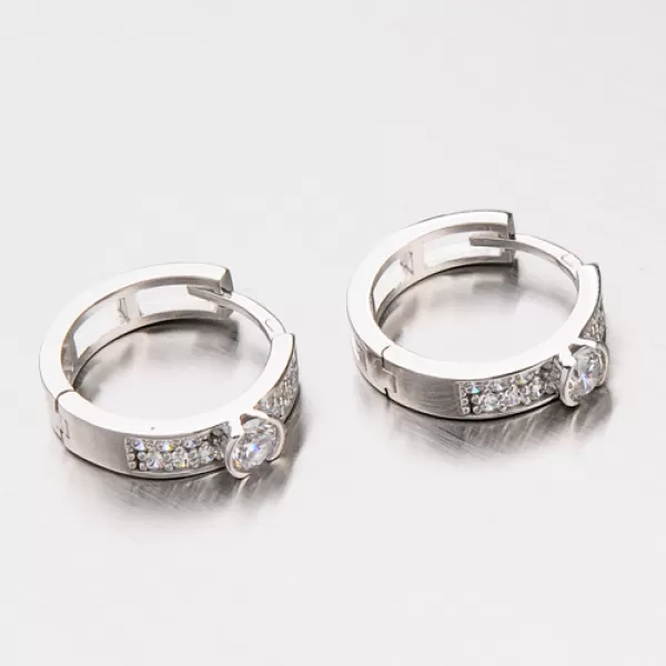Krúžky z bieleho zlata 12-359