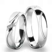 Snubné prstene z bieleho zlata SP-61063B