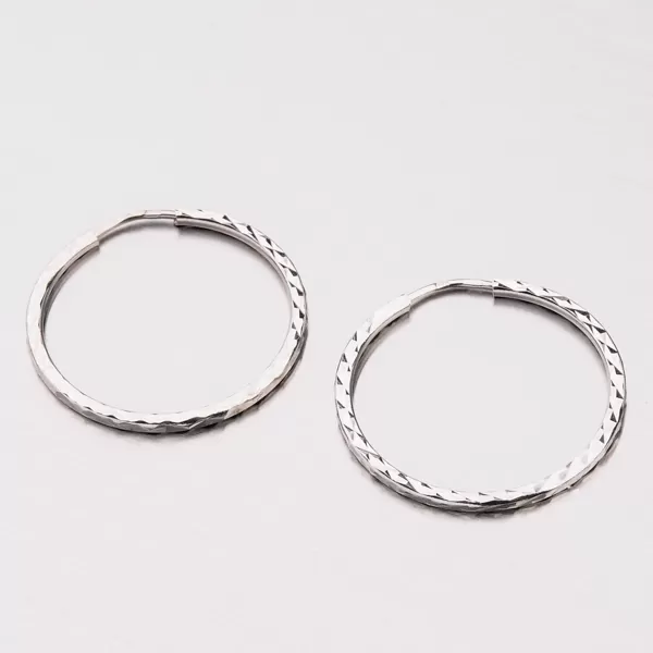 Kruhy z bieleho zlata 23 mm 12-304