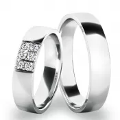 Snubné prstene - biele zlato SP-61073B