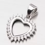 Zlaté srdce so zirkónmi 13-227