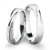 Snubné prstene z bieleho zlata SP-61065B