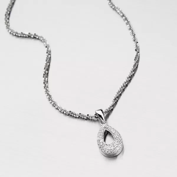 Strieborný prívesok so zirkónmi AP436