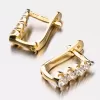 Zlaté náušnice so zirkónmi 42-3823