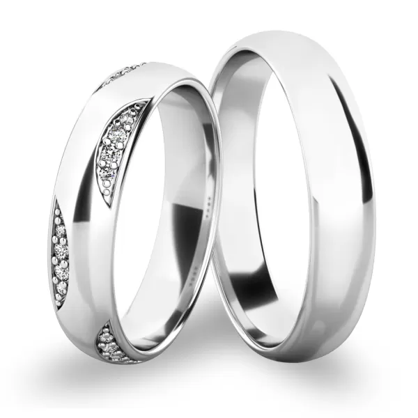 Snubné prstene - biele zlato SP-61066B