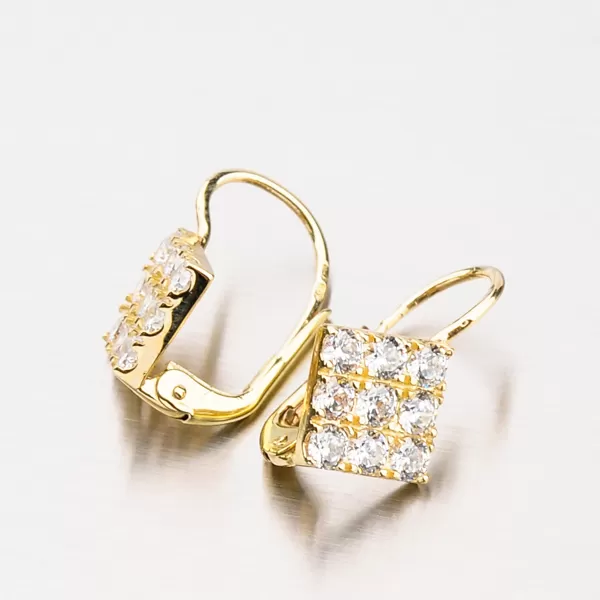 Zlaté náušnice so zirkónmi 683-0594