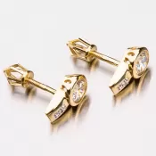 Zlaté kôstky so zirkónmi 42-31759