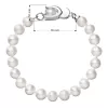 Perlový náramok z pravých riečnych perál biely 23007.1