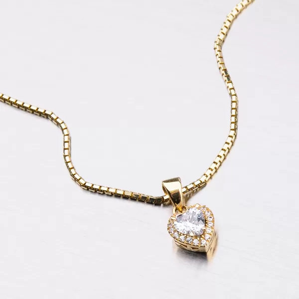 Zlatý prívesok v tvare srdca 13-226