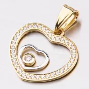 Zlatý prívesok v tvare srdca 13-225