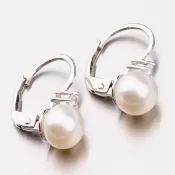 Náušnice s perlou a zirkónmi 42-31670