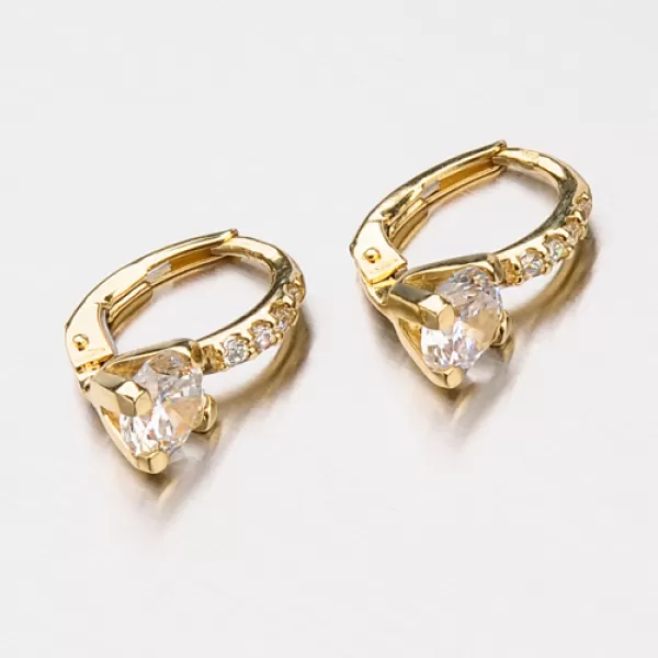 Náušnice zo zlata so zirkónmi 12-336