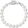 Perlový náramok z pravých riečnych perál biely 23007.1