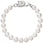 Perlový náramok z pravých riečnych perál biely 23007.1