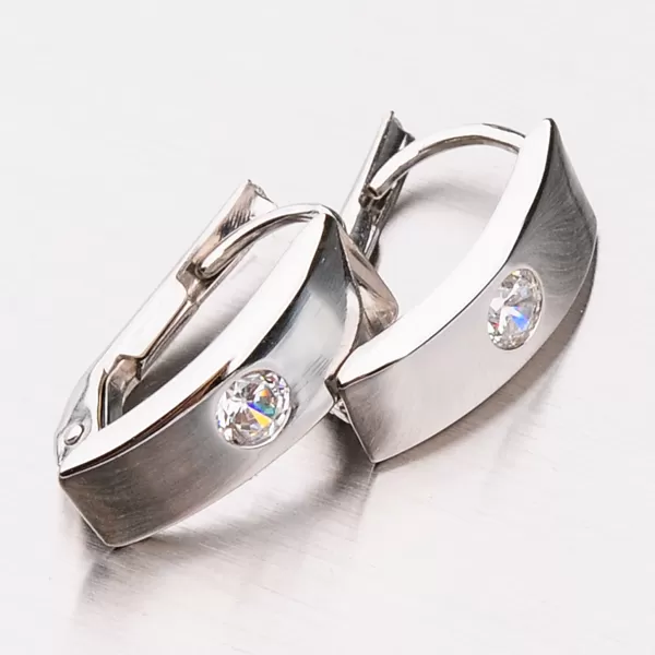 Náušnice z bieleho zlata 42-31510