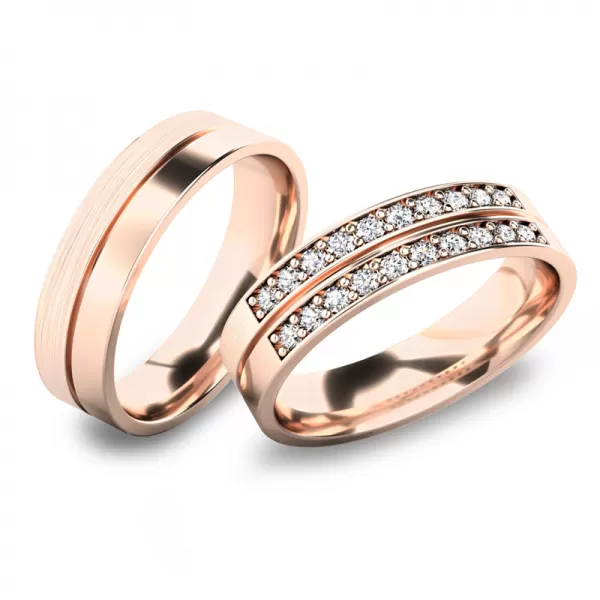 Snubné prstene z bieleho zlata SP-61077B