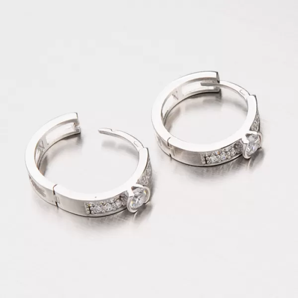 Krúžky z bieleho zlata 12-359