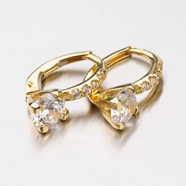 Náušnice zo zlata so zirkónmi 12-336