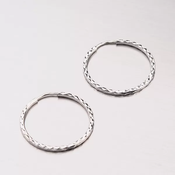 Kruhy z bieleho zlata 23 mm 12-304