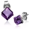 Náušnice s fialovým kryštálom GXRY260