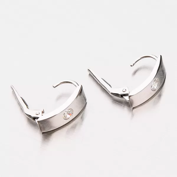 Náušnice z bieleho zlata 42-31510