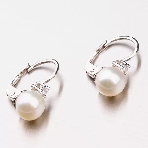 Náušnice s perlou a zirkónmi 42-31670