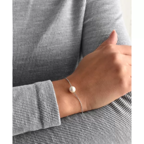 Perlový náramok z pravých riečnych perál biely 23009.1
