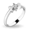 Zásnubný prsteň so srdiečkami a diamantom ZP-10932D