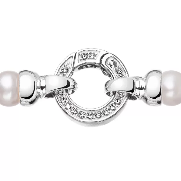 Perlový náhrdelník z pravých riečnych perál biely 22003.1