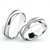 Snubné prstene z bieleho zlata SP-61071B