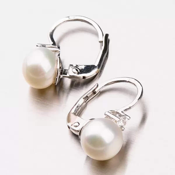 Náušnice s perlou a zirkónmi 42-31670