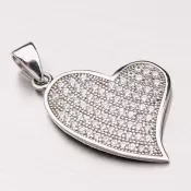 Srdce s bieleho zlata 13-199