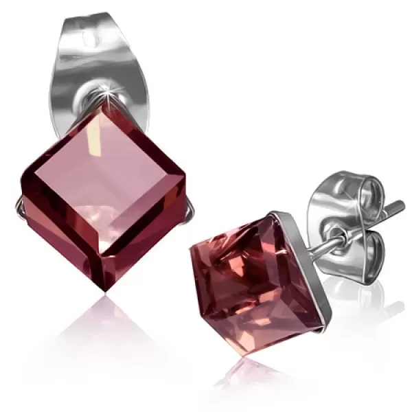 Oceľové náušnice - kôstky GXRY261