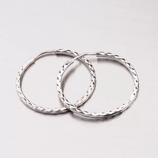 Kruhy z bieleho zlata 23 mm 12-304