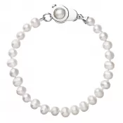 Perlový náramok z pravých riečnych perál biely 23006.1