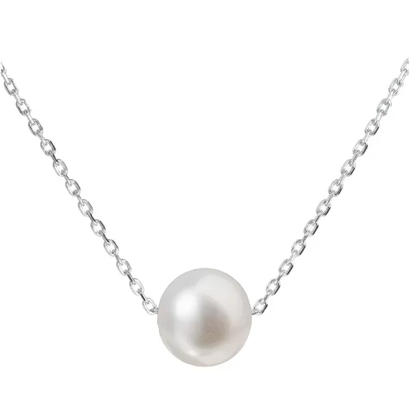 Perlový náhrdelník z pravých riečnych perál biely 22014.1