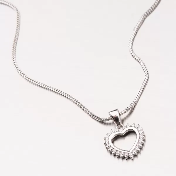 Zlaté srdce so zirkónmi 13-227