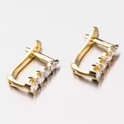 Zlaté náušnice so zirkónmi 42-3823