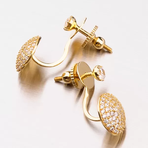 Zlaté náušnice so zirkónmi 42-31629