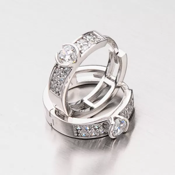 Krúžky z bieleho zlata 12-359