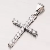 Zlatý kríž so zirkónmi 13-213