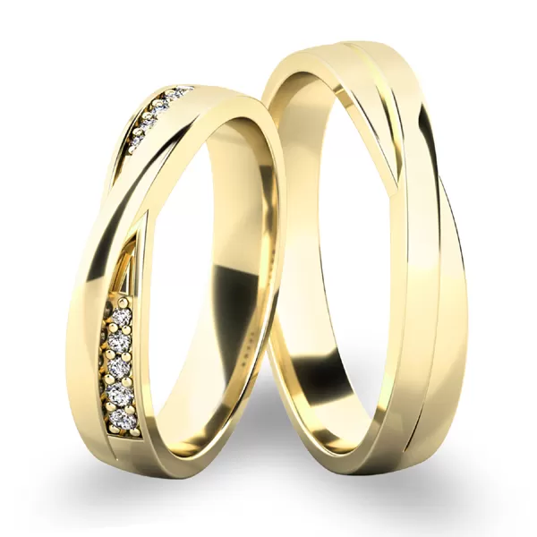 Snubné prstene z bieleho zlata SP-61065B