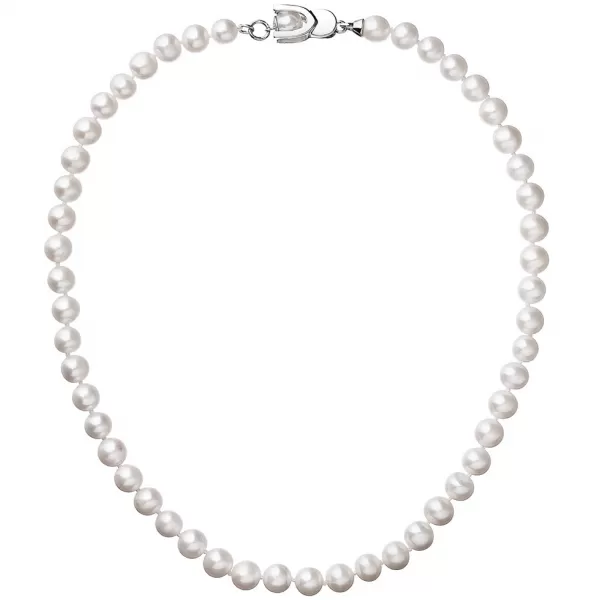 Perlový náhrdelník z pravých riečnych perál biely 22007.1