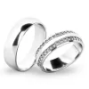 Snubné prstene z bieleho zlata SP-61074B
