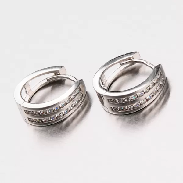 Zlaté náušnice so zirkónmi 12-330