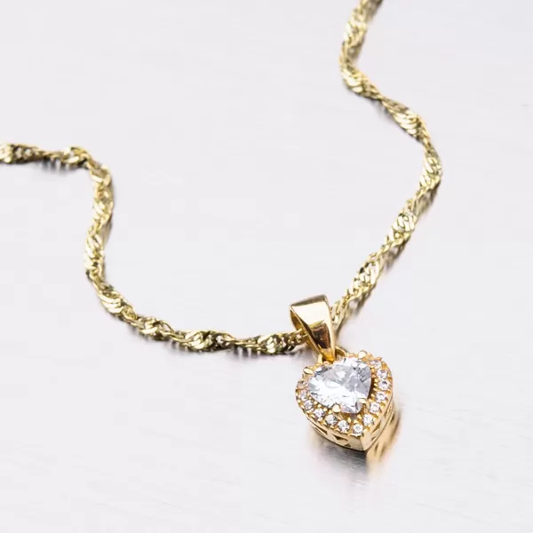 Zlatý prívesok v tvare srdca 13-226