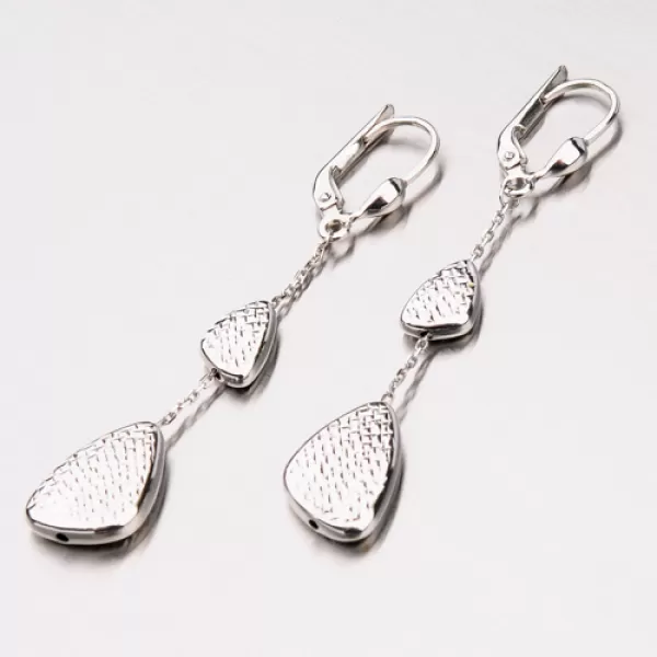 Zlaté visiace náušnice 12-346