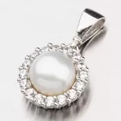 Prívesok s perlou a zirkónmi 13-208