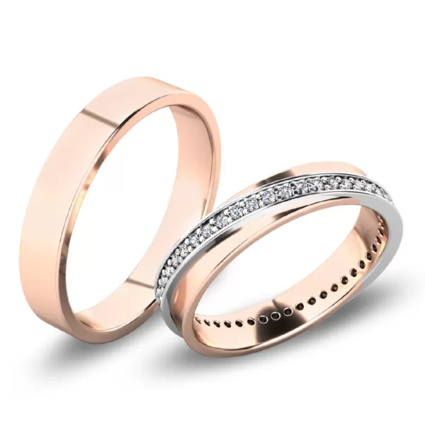 Snubné prstene - biele zlato SP-61070B