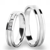 Snubné prstene z bieleho zlata SP-61062B